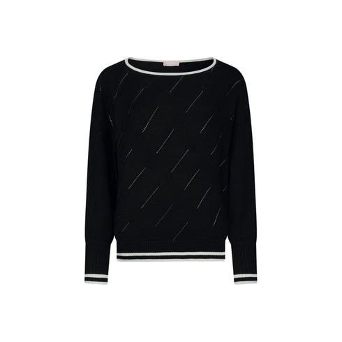 Liu Jo Maglia Maglia Donna scollo a barca e strass XS - Francavilla Moda